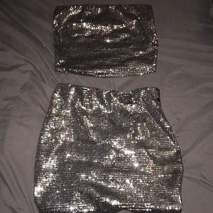 COPY - Silver sequined Two piece